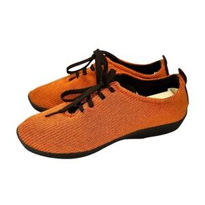 Arcopedico Shoes Women 41 white Knit Comfort Wedge Lace Up Sneaker